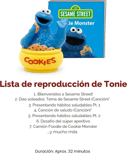 Miniatura 6 de Tonies Figura de juguete de audio de Cookie Monster de Plaza Sésamo