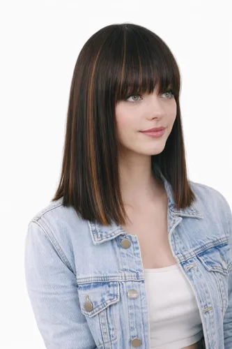 Miniatura 11 de Peluca de cabello humano lacio rubio 613 de 15 pulgadas con flequillo, sin pegamento, sin encaje frontal, Yaki Bob para mujer