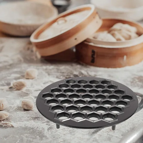 Miniatura 10 de DOITOOL Molde ruso para hacer ravioles para hacer albóndigas, pelmeni, molde de metal, pelmeni, máquina de albóndigas de carne, cortador