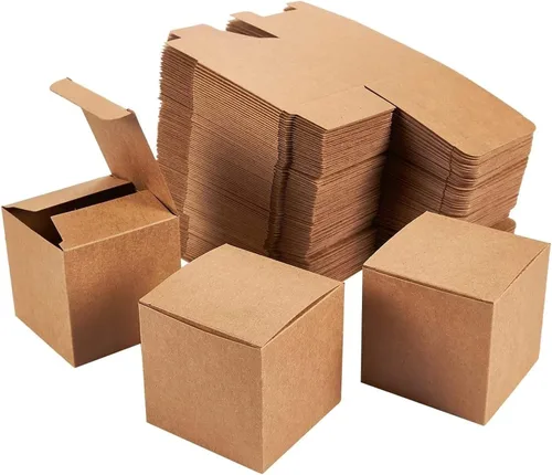 Miniatura 9 de Juvale Caja de Propuesta para Dama de Honor - Paquete de 100, Marrón, 3 x 3 x 3 Pulgadas - Mini Cajas de Regalo con Tapa para Galletas y Caramelos