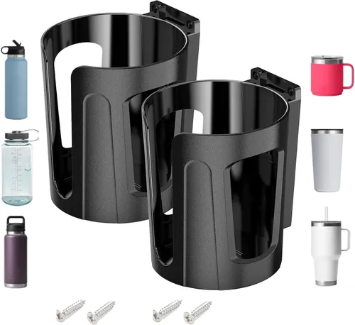 Miniatura 8 de LITTLEMOLE Portavasos grande, soporte universal para bebidas para casi cualquier tamaño de botella o lata, ideal para caravanas, coches, furgonetas