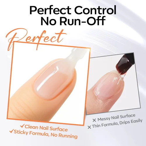 Miniatura 3 de modelones Juego de esmalte de uñas de gel, 0.5 onzas líquidas, base sedosa mejorada y capa superior extra brillante, transparente, no se limpia