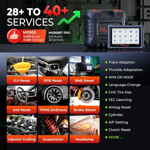 Miniatura 3 de Autel Probador de circuito del escáner MX900+, herramienta de escaneo bidireccional 2025 igual que MK900 con herramienta de escaneo de sonda