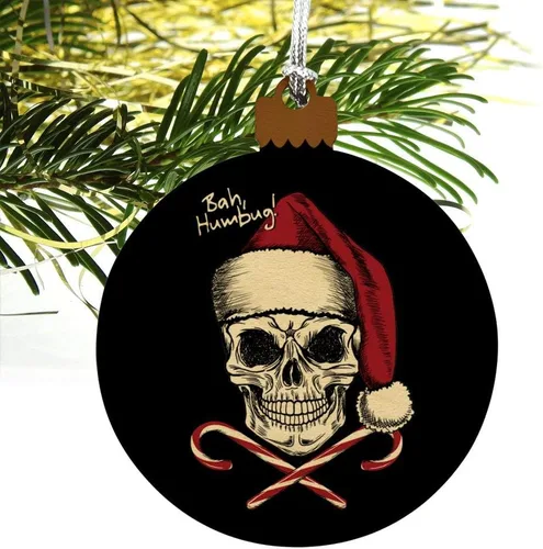 Miniatura 4 de Bah Humbug - Adorno navideño de madera para árbol de Navidad
