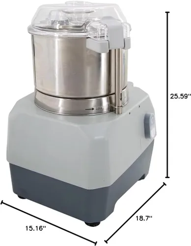 Miniatura 7 de Hakka - Procesador de alimentos combinado con cuenco de acero inoxidable de 3 cuartos de galón, alimentación continua y 4 discos - 1 hp
