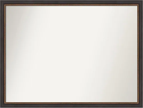 Miniatura 73 de Amanti Art Espejo de baño negro para sobre el fregadero, 23 x 23 pulgadas, espejo cuadrado negro Ashton, marco de madera tradicional mediano, se
