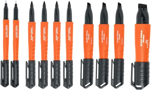 Miniatura 12 de Klein Tools 8610112 Skribes Marcadores Permanentes de Punta Fina, Tinta de Grado Profesional, Marcador Multisuperficie para Sitios de Trabajo