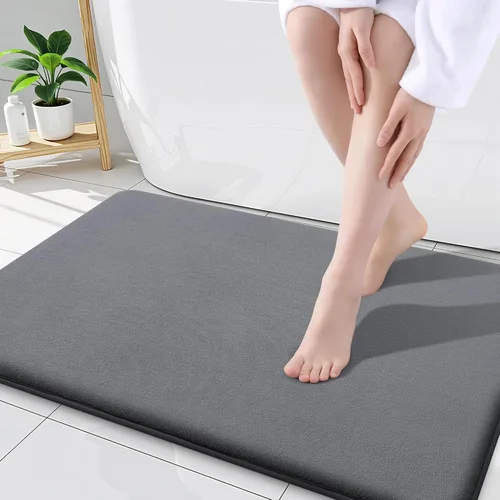Miniatura 19 de Smiry Tapetes de Baño de Espuma Viscoelástica 36 x 24 pulgadas, Tapetes de Baño Extra Suaves y Absorbentes, Alfombra Antideslizante Lavable