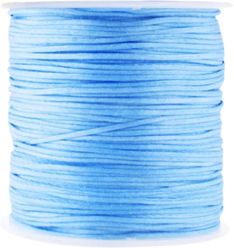 Miniatura 119 de Mandala Crafts Cordón de Satén de Nailon 2mm Cordón Rattail Champagne - 100 Yardas Cordón de Nailon Chino para Nudos Cordón de Seda Cola de Rata