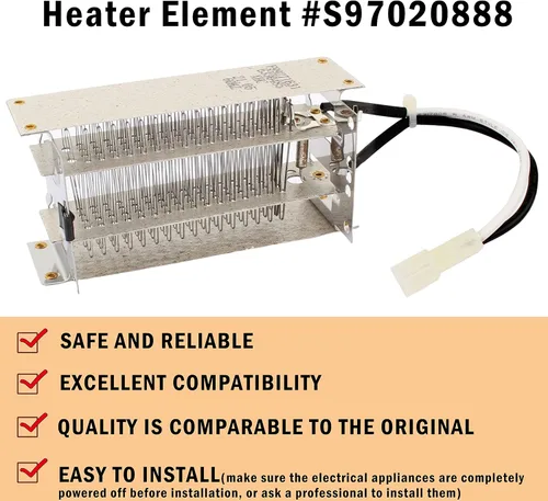Miniatura 2 de S97020888 Elemento calentador de repuesto para ventilador de baño Broan Nutone piezas de repuesto para QTXN110HL QTXEN100HL 100HL 110HFL 765HFL solo
