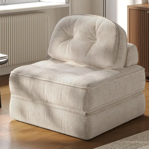 Miniatura 10 de Dowinx Sofá cama plegable con almohada, cómodo sofá cama convertible para adultos, hogar, sala de estar y juegos, diseño moderno y cómodo