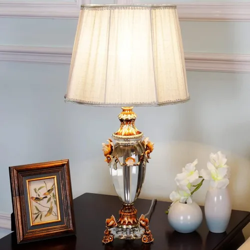 Miniatura 4 de Lámpara de mesa de noche, lámpara de mesa de cristal, decoración de color esmaltado, lámpara de noche, moderna, creativa, cálida y romántica, sala