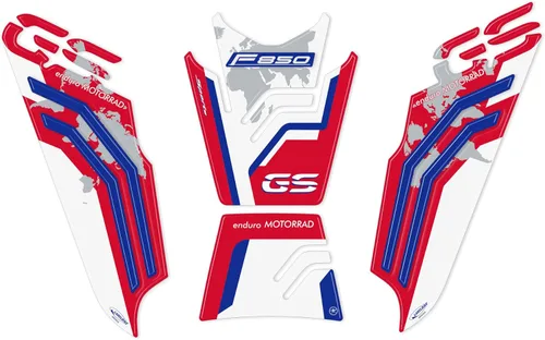 Miniatura 2 de labelbike - 3D Stickers Motorcycle Fuel Tank Protection and Decoration in Resin Compatible with BMW F 850 GS Sport 2018-2022 White Red Blue