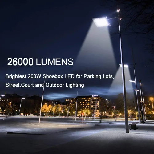 Miniatura 7 de ledmo Luces LED para Estacionamiento de 200W, 5000K, Luces de Poste Tipo Caja para Calles, Impermeables, 26000LM, Súper Brillantes, de Anochecer a