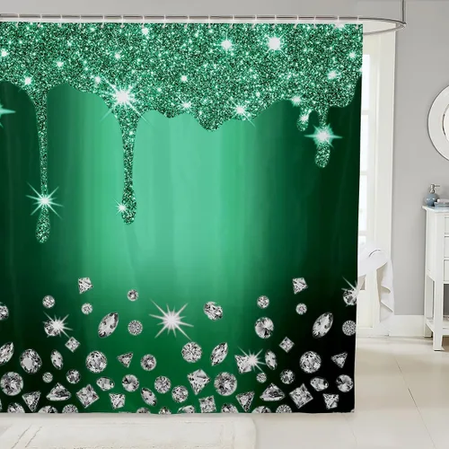 Miniatura 19 de Cortina de baño de flores de margarita para niños y niñas, cortina de ducha floral para decoración de baño, 72 x 72 pulgadas, retro, floral
