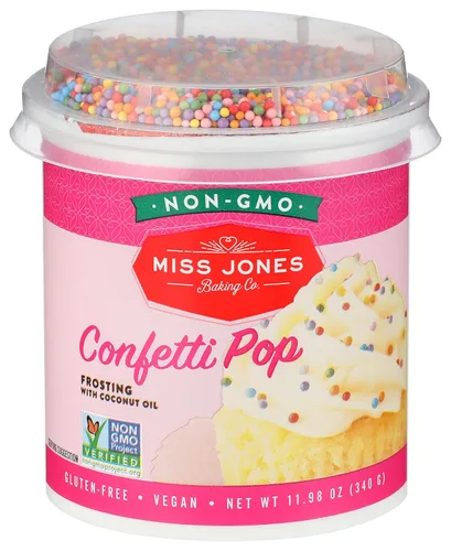 Crema de mantequilla Miss Jones para hornear, orgánica, helada, perfecta para glaseado y decoración, vegana