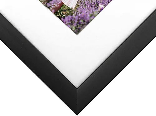 Miniatura 6 de Golden State Art, juego de marcos para pared de galería de 6 - Marcos de aluminio negro de 5x7 con alfombrilla para fotos de 4x6 - Marco de metal