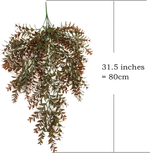 Miniatura 5 de CATTREE Vid colgante artificial, hojas de hiedra sintética, plantas de plástico, plantas de hojas falsas, plantas de hojas artificiales, resistentes