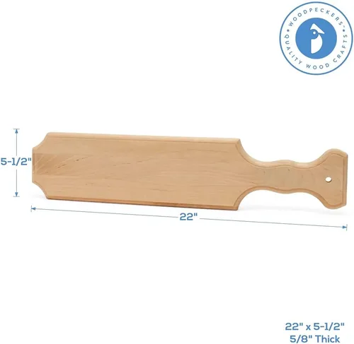 Miniatura 2 de Palas de hermandad de fraternidad grandes de 22 pulgadas, paquete de 2 paletas de madera griegas sin terminar para decorar y pintar, por Woodpeckers