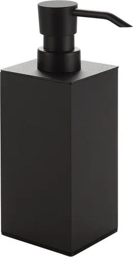 BGL Black Soap Dispenser for Kitchen & Bathroom, Modern Square Liquid Hand Soap Pump, Rustproof Matte Black Lotion Dispenser with Non-Slip Bottom,