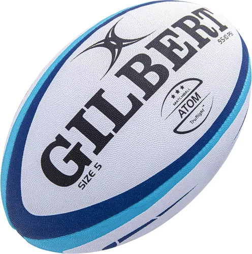 Gilbert Pelota de rugby Atom [cada una] • Azul • Tamaño 5 • Cumple con las especificaciones de World Rugby