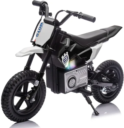 Miniatura 7 de Motocicleta eléctrica para niños de 5 a 10 años, 24V 200W Moto de cross eléctrica de mayor velocidad, motocicleta montable para niños con Rojo