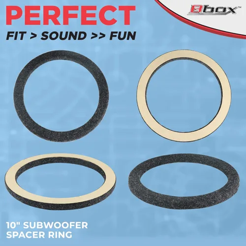 Miniatura 6 de Atrend Espaciador universal construido de MDF para altavoces o subwoofer de 10 pulgadas, añade 3/4 pulgadas a profundidad, espaciador de subwoofer