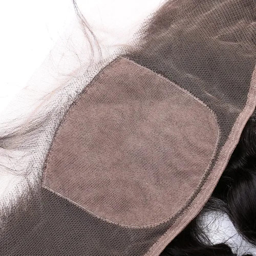 Miniatura 12 de Un donante de grado superior 13x4 base de seda cierre frontal de encaje cabello humano con cabello de bebé ondulado brasileño virgen cierre de pelo