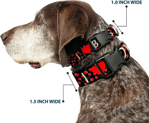 Miniatura 2 de BUCKLE-DOWN 9 – 15" I corazón Boys negro/cerezas collar de Clip de plástico
