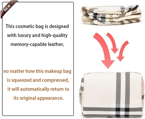 Miniatura 5 de Bolsa grande de maquillaje para bolso, bolsas de cosméticos de lujo para mujer, bolsa de maquillaje para artículos de tocador, organizador de viaje