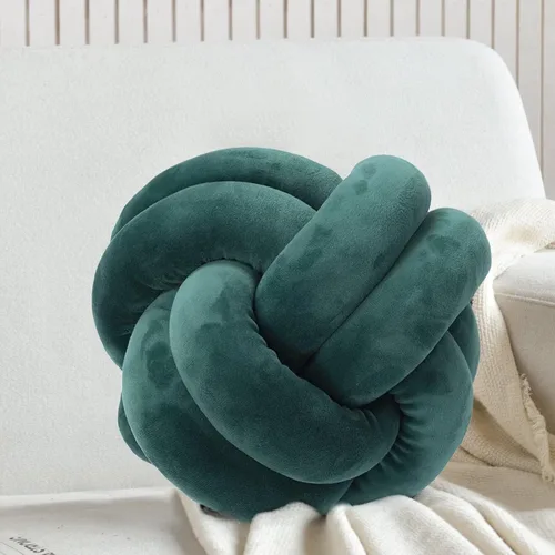 Miniatura 8 de Almohada corta de felpa con nudo, cojín de cintura para decoración del hogar, cojín de felpa para sofá, automóvil o decoración de oficina