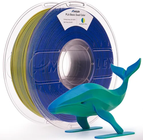 Miniatura 18 de AMOLEN - Filamento de impresora 3D de seda PLA, PLA tricolor púrpura/verde azul/naranja quemado de 0.069 pulgadas, filamento brillante de cambio