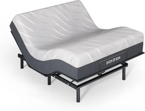 Miniatura 12 de Sven & Son Essential - Base de cama ajustable tamaño twin XL + colchón de espuma viscoelástica de gel frío de 10 pulgadas, inalámbrica, fácil