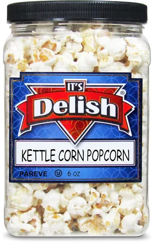 Miniatura 3 de Palomitas de Maíz Gourmet Kettle Corn de It's Delish, 6 Oz Envase Jumbo Palomitas de Maíz Dulces y Saladas Palomitas de Maíz Saludables
