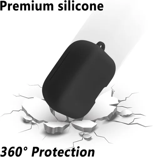 Miniatura 2 de Geiomoo Funda de silicona compatible con Skullcandy Grind Fuel, funda protectora con mosquetón (negro)