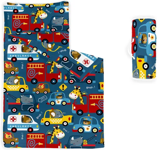 Tapete para siesta espacial – Saco de dormir de galaxia espacial con almohada extraíble – Juego de ropa de cama para guardería y fiestas de pijamas