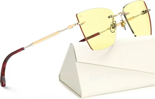 Miniatura 23 de ANYLUV Rimless Blue Light Glasses for Women/Men, Fashion Lightweight Blue Light Blocking Glasses with Stylish Metal Temples