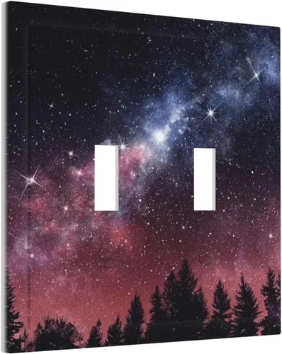 Miniatura 44 de Cubiertas de placa de pared de 3 gang con interruptor de luz de triple palanca, en negro y dorado con esplendor de oro rosa, estampado floral