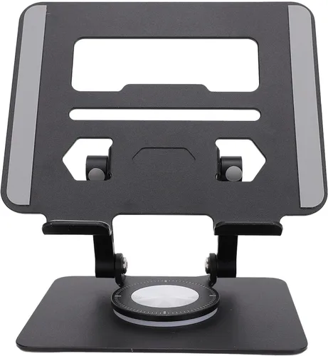 Miniatura 6 de Goshyda Soporte para tableta, soporte de escritorio de aluminio giratorio 360°, soporte de escritorio ajustable y plegable, universal para tabletas