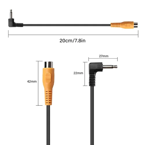 Miniatura 3 de Cable corto TS a RCA de 1/8 pulgadas, paquete de 2 conectores macho mono de 0.138 in en ángulo recto a RCA hembra adaptador de audio para altavoces
