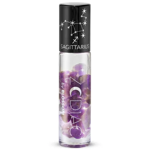 Miniatura 14 de Blossom Brillo de labios con signo del zodiaco con aroma a vainilla, brillo labial roll-on hidratante e hidratante con cristales del zodiaco, Acuario