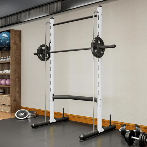 Miniatura 9 de Soozier Squat Rack with Pull-Up Bar, Adjustable Power Rack with Barbell Bar, Multi-Functional Steel Bench Press Rack for Home Gym Strength Training