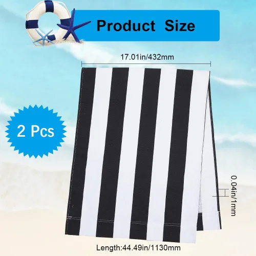 Miniatura 3 de GORGECRAFT Silla de playa de 44.5 x 16.9 in, lona de repuesto, 2 piezas, fundas de repuesto para sillas de salón al aire libre, color blanco