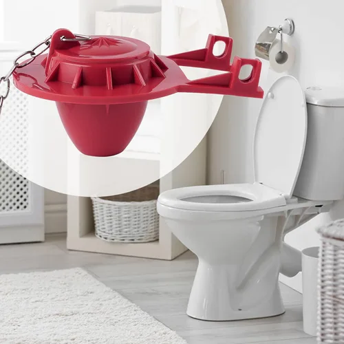 Miniatura 6 de Hibbent Aleta universal para tanque de inodoro de 2 pulgadas, repuesto de goma de larga duración, compatible con conservación de agua estándar