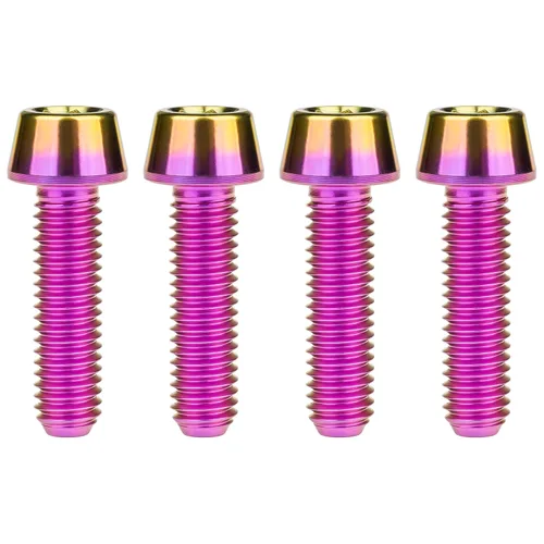 Miniatura 68 de Titanio Ti M6 x 10 16 18 20 25 30 35 40 45 50 55 60 2.559 in Allen - Tornillos hexagonales de 2.559 in, tornillos cónicos, paquete de 4