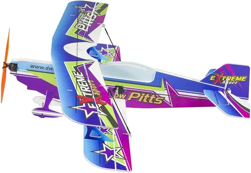 Miniatura 2 de Kit de Avión RC Mini Viloga PP Avión de Espuma, Kit de Modelo Biplano Acrobático 3D Pitts de 450mm de Envergadura para Construir para Adultos, Avión