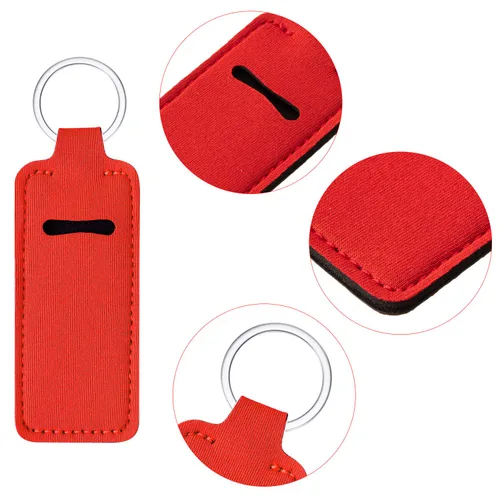 Miniatura 7 de Boao Llavero con clip para lápiz labial, 10 unidades, colorido, soporte para bálsamo labial, accesorios para bolsa de bolsillo (anillo plateado)