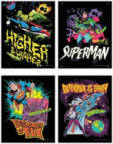 Miniatura 12 de TRENDYPRINT DC Comics – Liga de la Justicia – Alex Ross Art – Mujer Maravilla – Linterna Verde – Superman – Batman – Juego de cuatro arte de pared