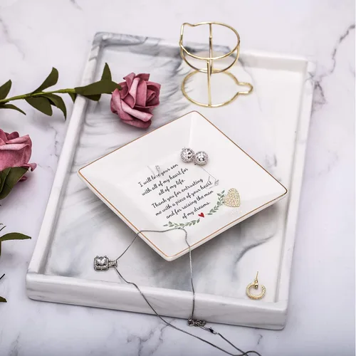 Miniatura 2 de Regalos para la madre del novio de la novia, regalos de boda para suegra, regalo de agradecimiento para la nueva mamá, plato de joyería de cerámica