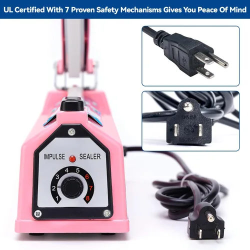 Miniatura 5 de Sellador Pro, Sellador térmico de impulso patentado de 8 pulgadas, Máquina de sellado de bolsas súper resistente de 2 mm de ancho de sellado con 2